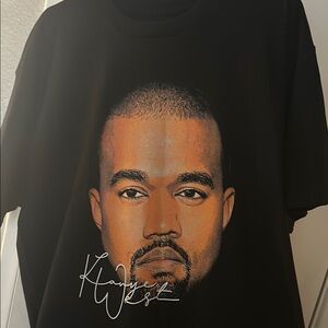 Black and Orange Short Sleeve Tee with Graphic Design